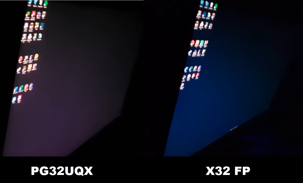 PG32UQX vs F32 FP IPS glow colour